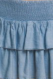 Shirred Waist Mini Skirt