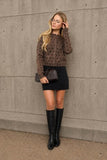 Polka Dot Round Neck Button Down Cardigan