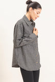 Black Plaid Button-up Shirt