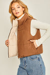 Solid Reversible Vest - Cocoa