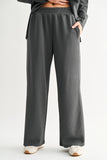 Mono B Luxe Sand Rib Wide Leg Pants