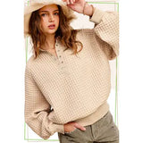 Textured Snap Button Top