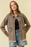 Metallic Chintz Denim Jacket