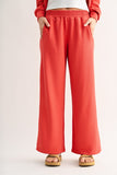 Mono B Luxe Sand Rib Wide Leg Pants