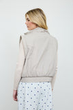 Cropped Mock Neck Snap Puffer Vest