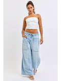 Medium Light Drawstring Utility Pocket Wideleg
