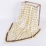Large Polka Dot Print Bandana-Ivory
