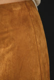 Camel Faux Suede Skirt