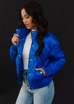 Blue Cropped Jacket