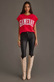 Red & White Game Day Short Sleeve Sweatshirt