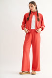 Mono B Luxe Sand Wash Rib Zip Jacket