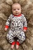 Desert Car Printed Baby Romper with Snaps