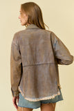 Metallic Chintz Denim Jacket