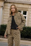 Leopard Print Collared Button Shacket