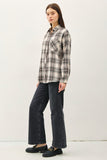 Oversized Flannel Plaid Shirt - Jade