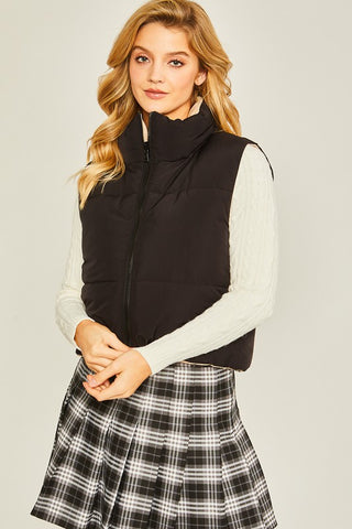 Solid Reversible Vest - Blk