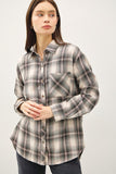 Oversized Flannel Plaid Shirt - Jade
