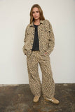 Leopard Print Collared Button Shacket