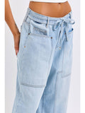 Medium Light Drawstring Utility Pocket Wideleg
