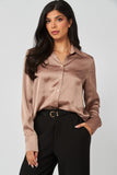Satin Button-Up Shirt