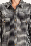 Black Plaid Button-up Shirt