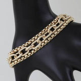 Triple Box Link Chain Bracelet