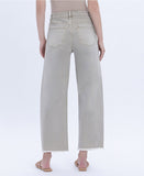 Super High Rise Frayed Hem Wide Barrel Leg