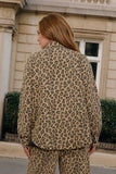 Leopard Print Collared Button Shacket