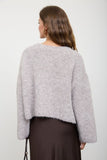 Fuzzy Knit Button Down Boxy Cardigan Sweater