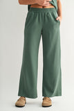 Mono B Luxe Sand Rib Wide Leg Pants