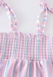 Purple Stripe Bubble Romper