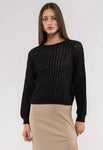 BK Sheer Knit Pullover Sweater