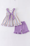 Purple Striped Set