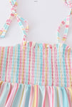 Pink Striped Smocked Set