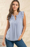 Smoke Yoke Blouse - Chambray