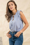 Smoke Yoke Blouse - Chambray