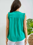 Smoke Yoke Blouse - Kelly Green