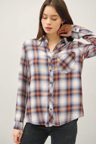 Chestnut Blue Plaid Flannel