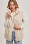 Reversible Sherpa Vest - Beige