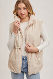 Reversible Sherpa Vest - Beige