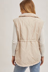 Reversible Sherpa Vest - Beige