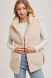 Reversible Sherpa Vest - Beige