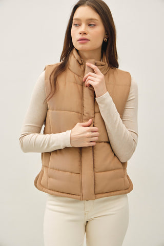 Camel Suede-Ish Vest