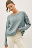 Blue Oversized Knit Sweater