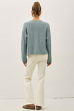 Blue Oversized Knit Sweater