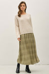 Vanilla Oversized Cable Knit Sweater