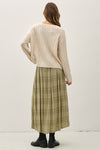 Vanilla Oversized Cable Knit Sweater