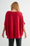 Garnet Red Laguna Boatneck Top