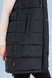 Puffer Long Vest - Black