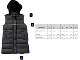 Puffer Long Vest - Black